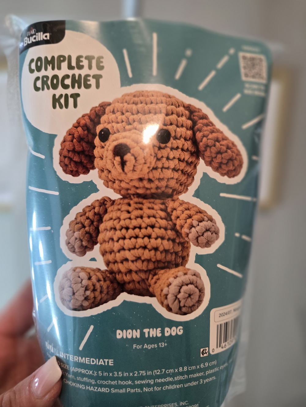 🐶🐕 NWT Bucilla Dion the Dog Crochet Kit - Brown